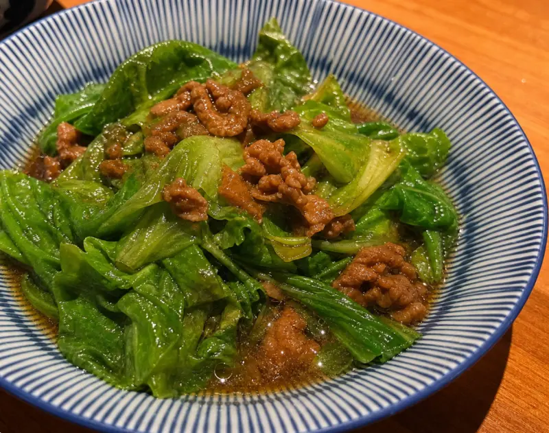 午前牛場的燙青菜