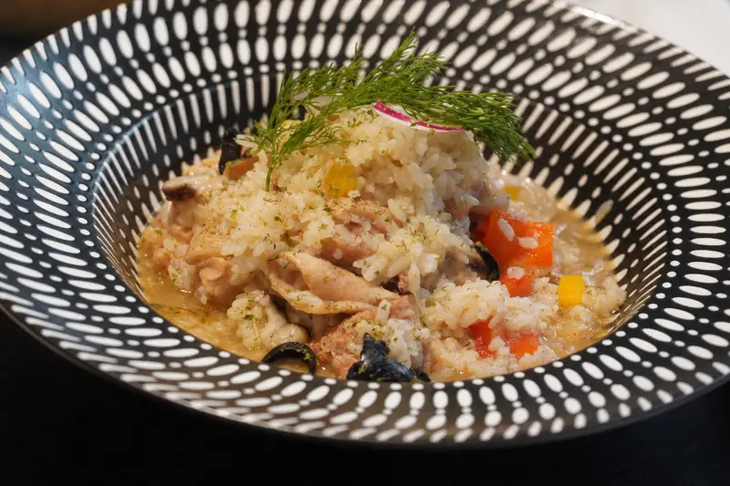 참기름 치킨 리소토