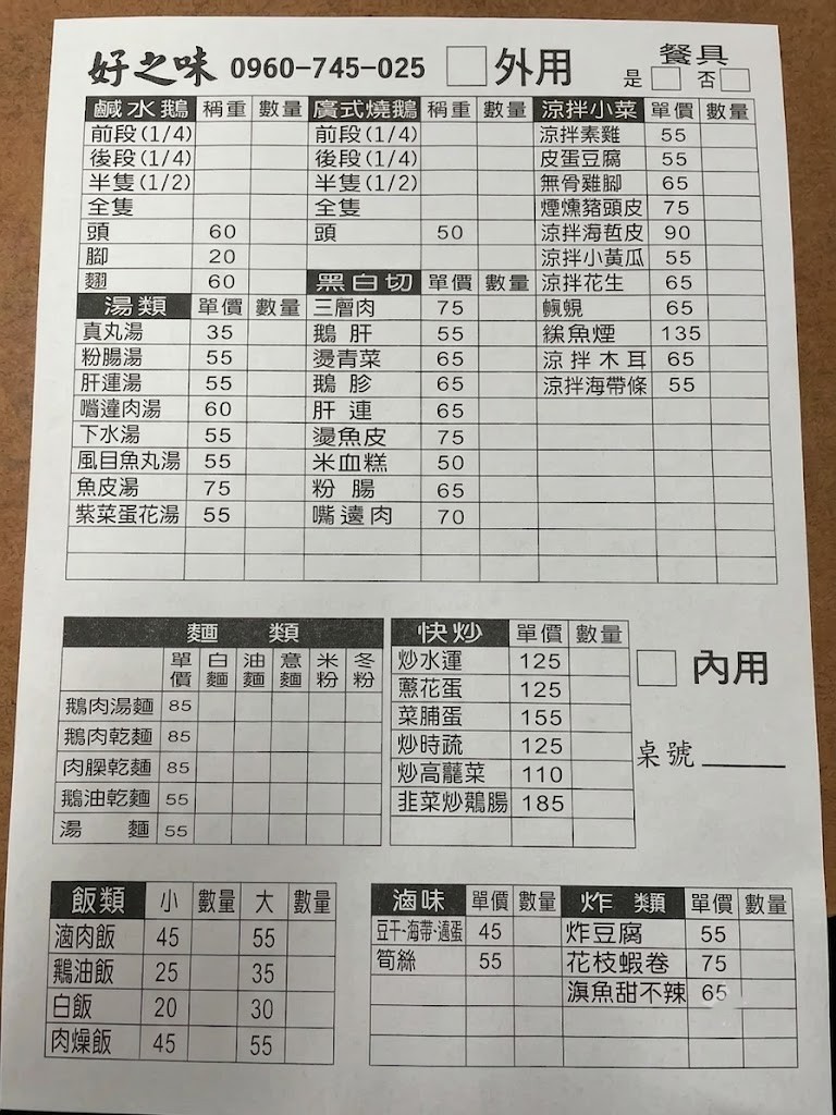 菜單圖片