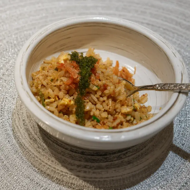 莫登铁板燒-台中北屯的炒飯佐海葡萄