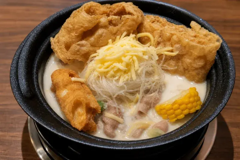 联亭泡菜鍋-北屯店的奶香起司鍋/豬肉片
