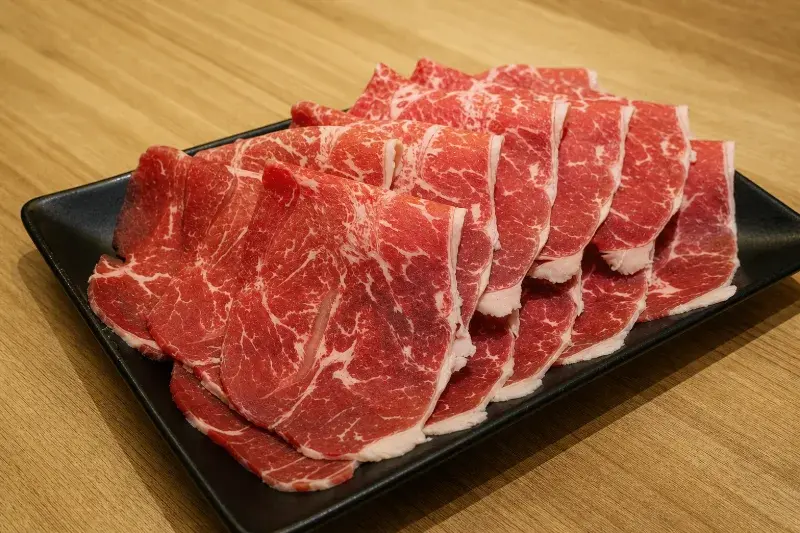 汕頭泉成沙茶火鍋(高雄美麗島中山總店)的頂級板腱牛肉大盤