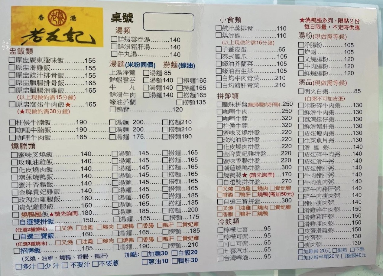 菜單圖片
