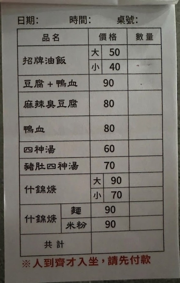 菜單圖片