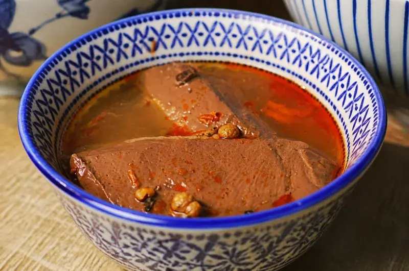 麻辣鴨血對應餐點原圖