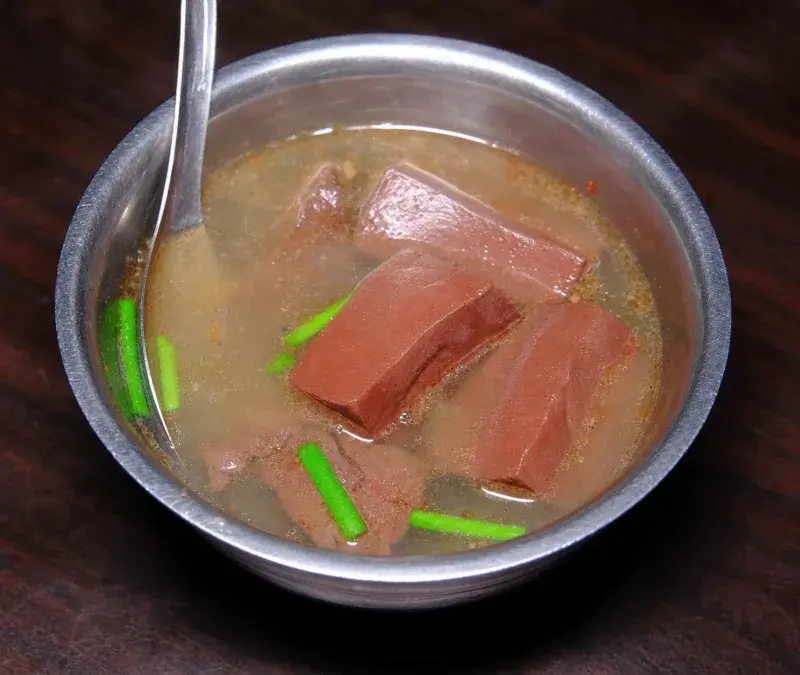 鄉下人豬血湯 美食照片 2