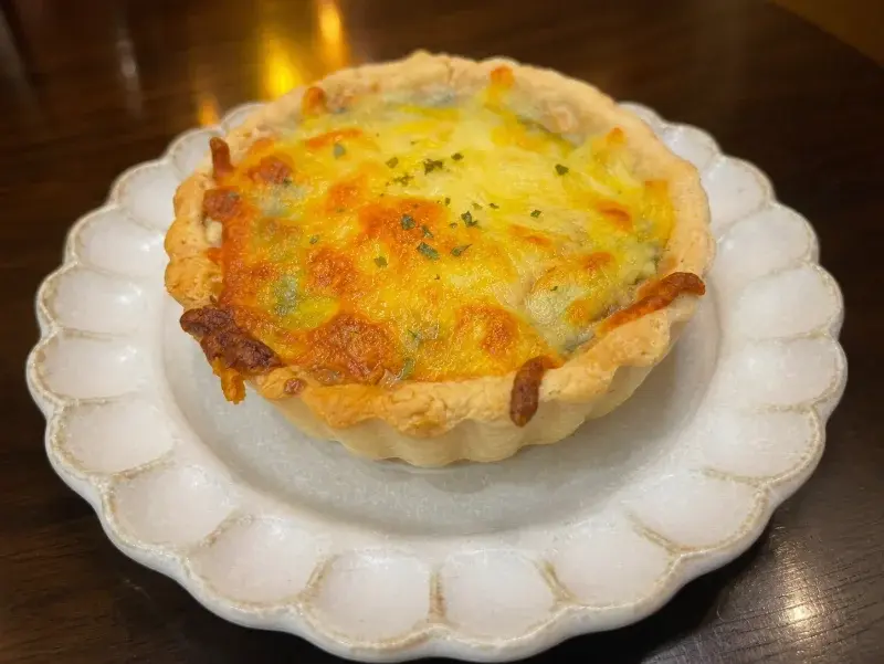 法式手工青醬菇菇鹹派原圖