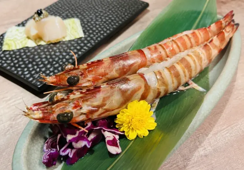 山上走走 日式燒肉台北華山店的澎湖大明蝦