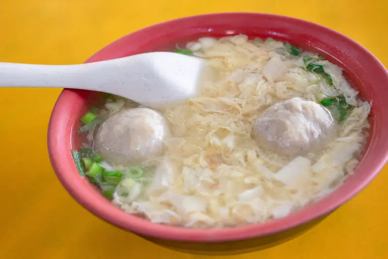 永吉涼麵的味噌綜合湯