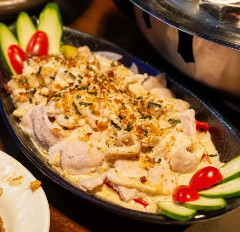 胡麻松阪豬對應餐點原圖
