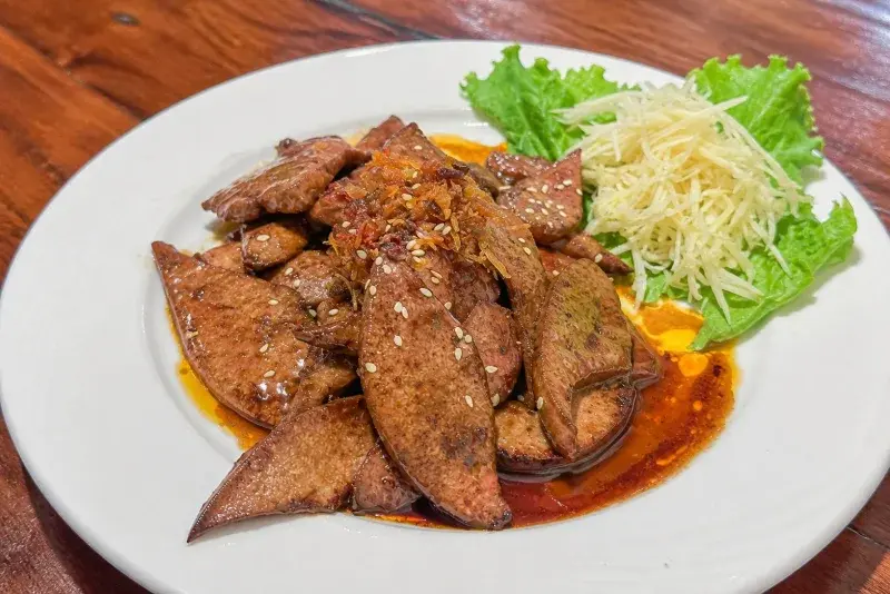 ตับหมูจี่ซอส XO