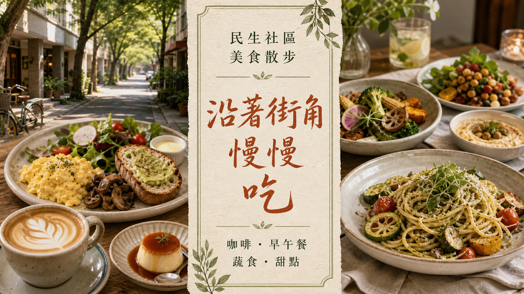 民生社區富錦街到民生東路 4 間蔬食、咖啡甜點與早午餐美食散步特輯封面